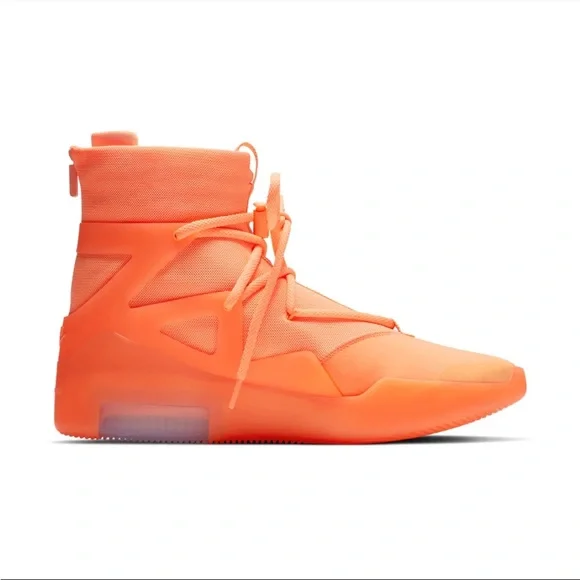 Size 8 - Nike Air Fear Of God 1 Orange Pulse Good Condition No Box - Picture 4 of 14